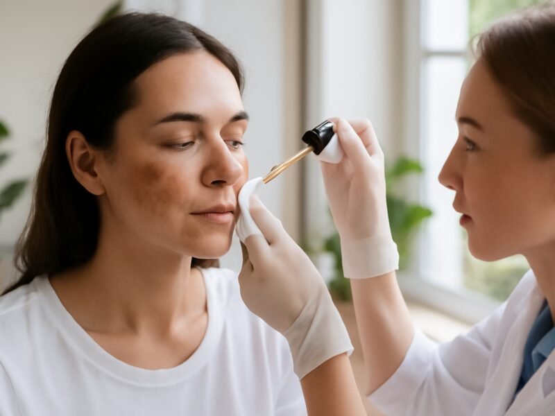 Pele tratada com controle biologico mostrando reducao de melasma em Americana